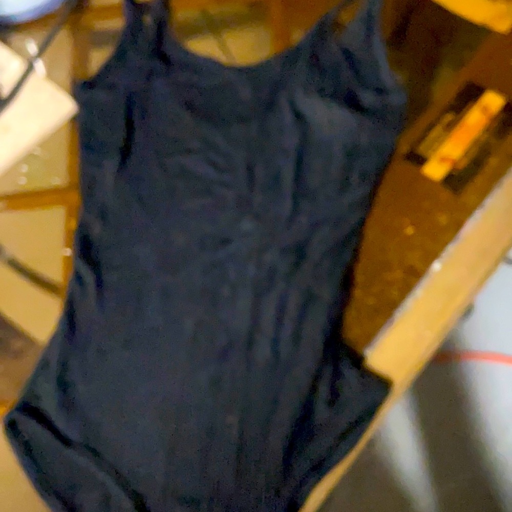 Body leotard top black stretchy comfortable